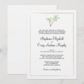 水彩樹木 ウェディング招待状 招待状 (正面/裏面)