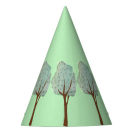 水彩樹木 パーティーハット