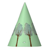 水彩樹木 パーティーハット (左)
