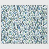 水彩樹木 ラッピングペーパー (フラット)