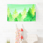 水彩樹木 横断幕 (インサイチュ)