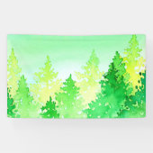 水彩樹木 横断幕 (横)