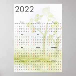 水彩樹木 2022 ポスター