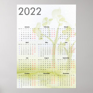 水彩樹木 2022 ポスター