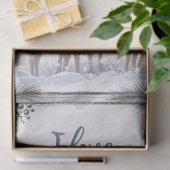 水彩樹林冬の鹿 薄葉紙 (ギフト)