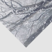 水彩樹林冬の鹿 薄葉紙 (詳細)