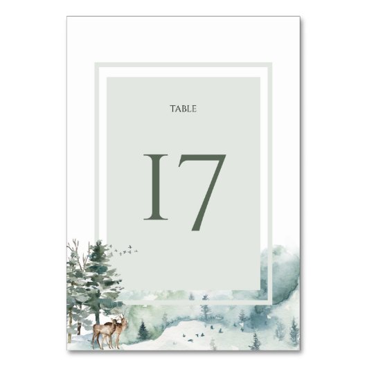 水彩樹林林 テーブルナンバー (正面)