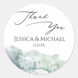 水彩樹林林 ラウンドシール