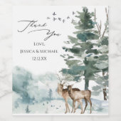 水彩樹林林 ワインラベル (シングルラベル)