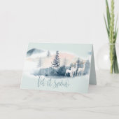 水彩樹林鹿 カード (正面)