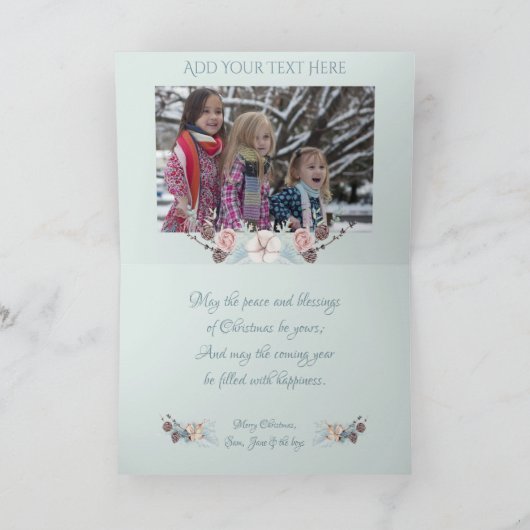 水彩樹林鹿 カード (内部)