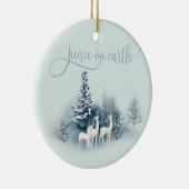 水彩樹林鹿 セラミックオーナメント (右)