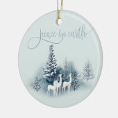 水彩樹林鹿 セラミックオーナメント (左)