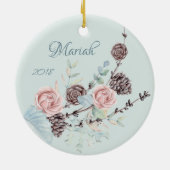 水彩樹林鹿 セラミックオーナメント (裏面)