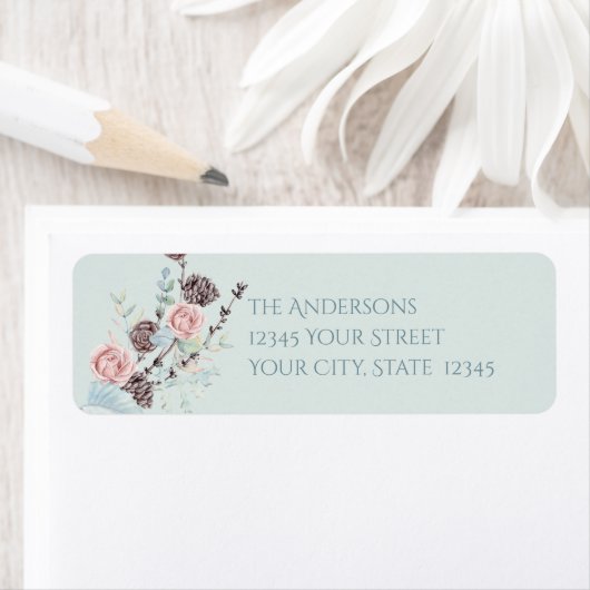 水彩樹林鹿 ラベル (インサイチュ)