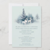 水彩樹林鹿 招待状 (正面)