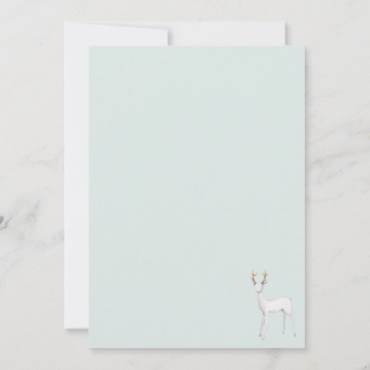 水彩樹林鹿 招待状 (裏面)