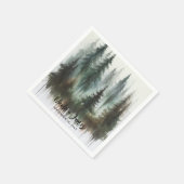 水彩樹素朴野結婚野 スタンダードカクテルナプキン (角)