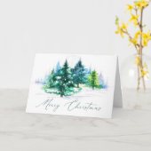 水彩樹 カード (黄色い花)