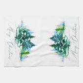 水彩樹 キッチンタオル (横)