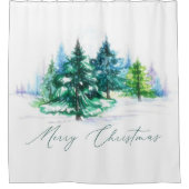 水彩樹 シャワーカーテン (正面)