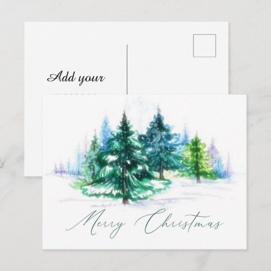 水彩樹 ポストカード (正面/裏面)