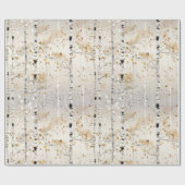 水彩樺の木木模様 ラッピングペーパー (フラット)