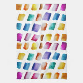 水彩正方形パターン キッチンタオル (縦)