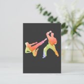 水彩武術格闘技空手アーティスト ポストカード (スタンド正面)