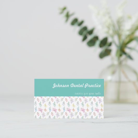水彩歯の歯科治療 名刺 (スタンド正面)