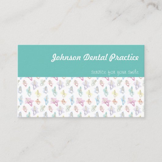 水彩歯の歯科治療 名刺 (正面)