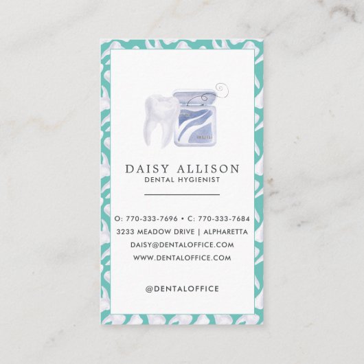 水彩歯歯科歯科歯科衛生士 名刺 (裏面)