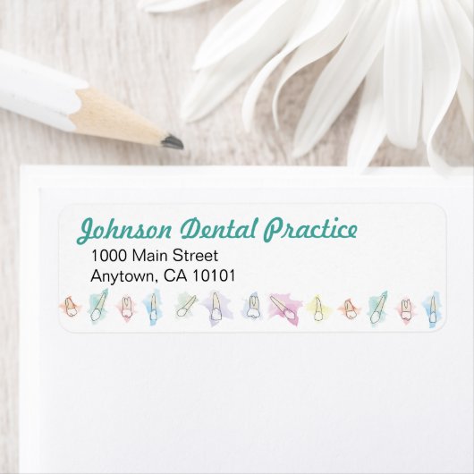 水彩歯 ラベル (インサイチュ)