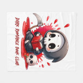 水彩死神の本の恋人 フリースブランケット (正面(横))