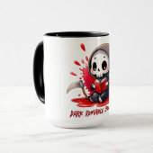 水彩死神の本の恋人 マグカップ (正面左)
