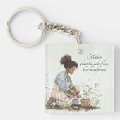 水彩母が種の母の日を植える|過去記事 キーホルダー (正面)