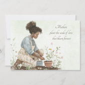 水彩母が種を植えカスタムる母の日 シーズンカード (正面)