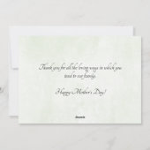 水彩母が種を植えカスタムる母の日 シーズンカード (裏面)