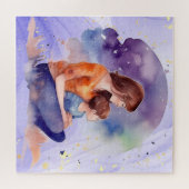 水彩母と私の母ラブアート ジグソーパズル (横)