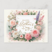 水彩母の日はがき ポストカード (正面)