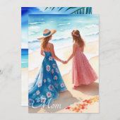 水彩母の日用カード (正面/裏面)