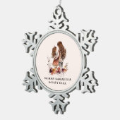 水彩母娘(1) スノーフレークピューターオーナメント (右)