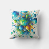 水彩気泡バースト装飾用クッション クッション (裏面)