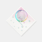 水彩気泡誕生日 スタンダードカクテルナプキン (角)