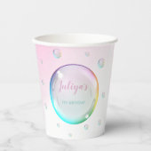 水彩気泡誕生日 紙コップ (正面)