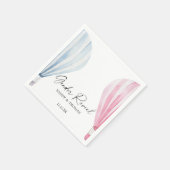 水彩気球ジェンダー表示 スタンダードカクテルナプキン (角)