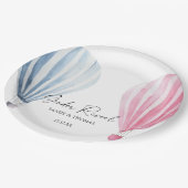 水彩気球ジェンダー表示 ペーパープレート (アングル)