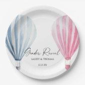 水彩気球ジェンダー表示 ペーパープレート (正面)