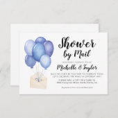 水彩気球バーチャルベビーシャワー招待状カード ノートカード (正面/裏面)