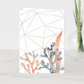 水彩水上折り畳み箔挨拶カード 箔グリーティングカード (裏面)